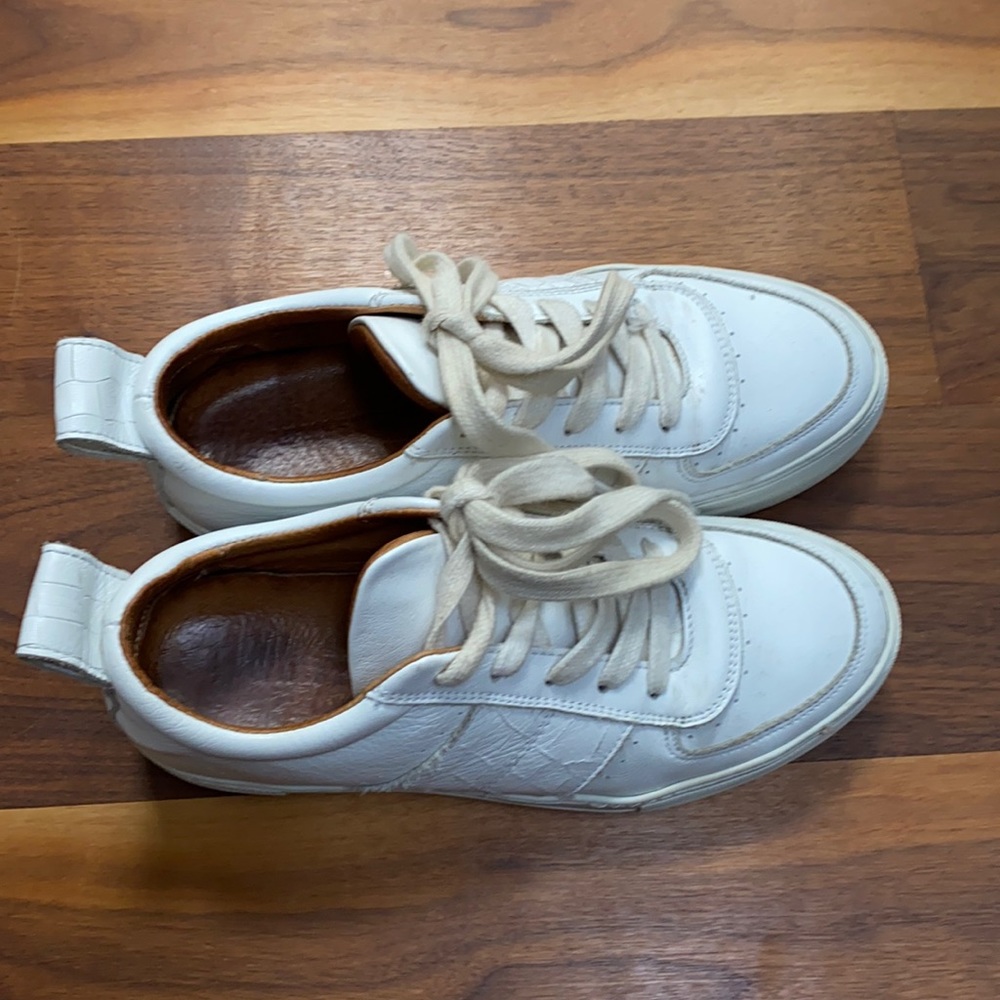 Whistles Anna Deep Sole Sneakers. Super cute, White leather sneakers